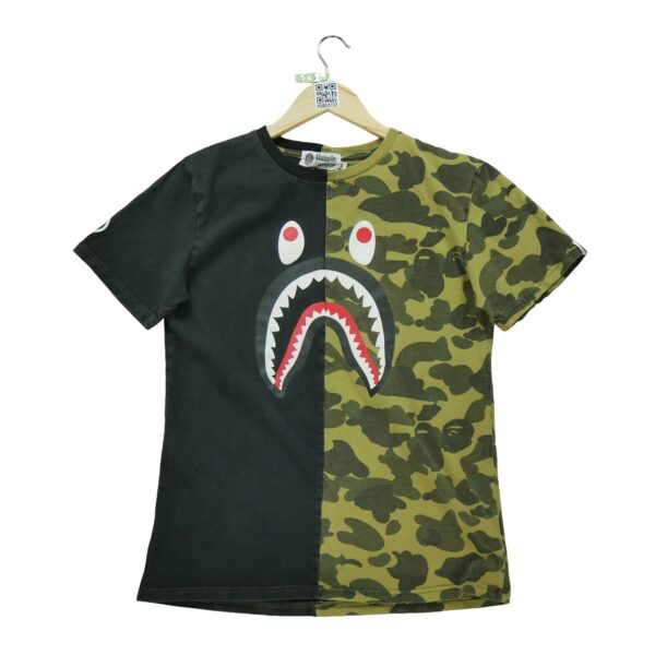T shirt manches courtes homme camouflage A Bathing Ape Bape Motif a motifs Col Rond