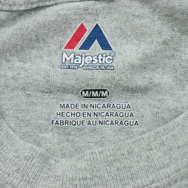 T shirt manches courtes homme gris Majestic Motif imprime Col Rond Equipe Rockies du Colorado