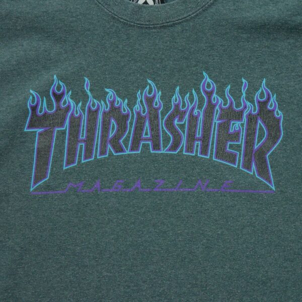 T shirt manches courtes homme gris Thrasher Motif imprime Col Rond