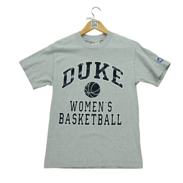 T shirt manches courtes homme gris Vintage Motif imprime Col Rond Equipe Duke