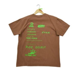 T shirt manches courtes homme marron Supreme Motif imprime Col Rond