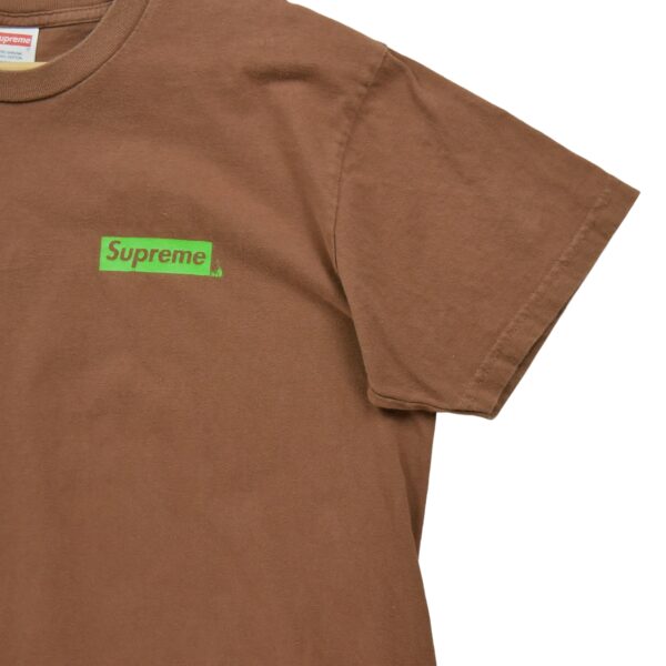 T shirt manches courtes homme marron Supreme Motif imprime Col Rond