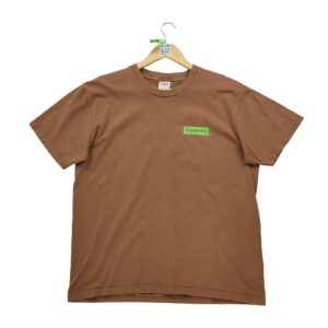 T shirt manches courtes homme marron Supreme Motif imprime Col Rond