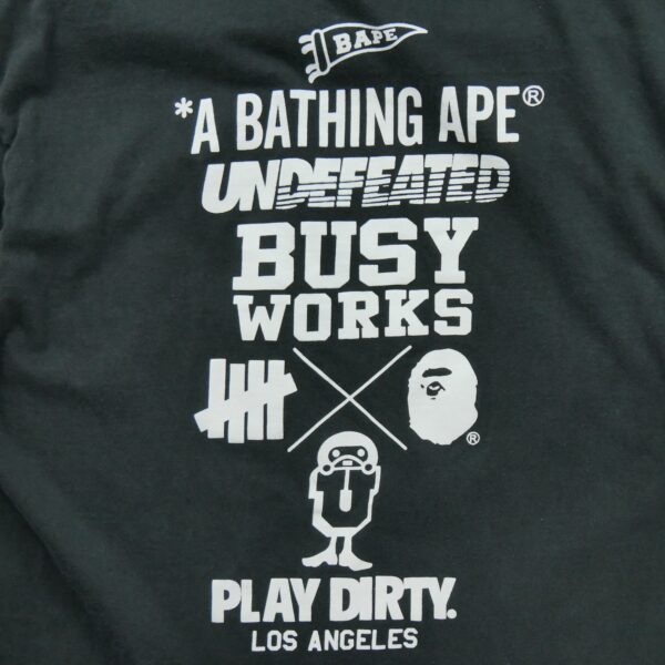 T shirt manches courtes homme noir A Bathing Ape Bape Motif imprime Col Rond