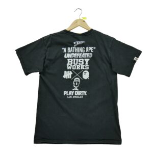 T shirt manches courtes homme noir A Bathing Ape Bape Motif imprime Col Rond