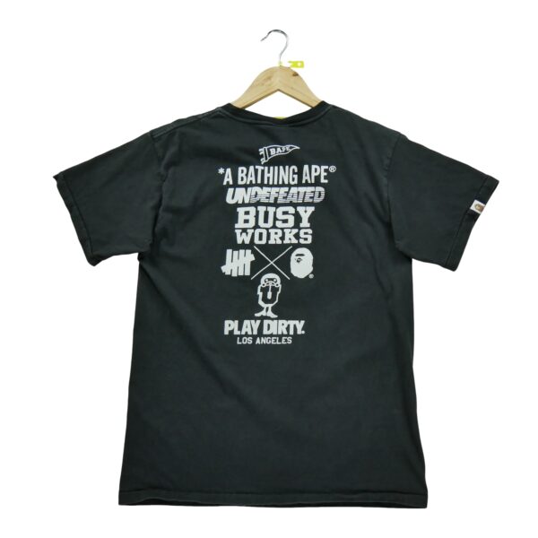 T shirt manches courtes homme noir A Bathing Ape Bape Motif imprime Col Rond