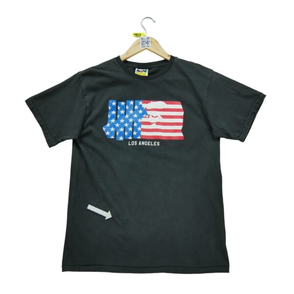 T shirt manches courtes homme noir A Bathing Ape Bape Motif imprime Col Rond