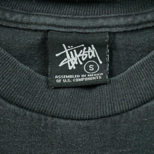 T shirt manches courtes homme noir Stussy Motif imprime Col Rond