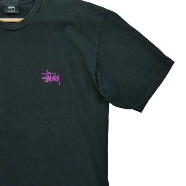 T shirt manches courtes homme noir Stussy Motif imprime Col Rond