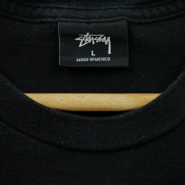T shirt manches courtes homme noir Stussy Motif imprime Col Rond