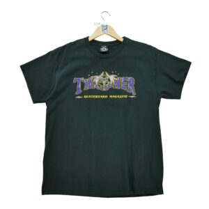 T shirt manches courtes homme noir Thrasher Motif imprime Col Rond