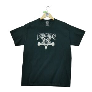 T shirt manches courtes homme noir Thrasher Motif imprime Col Rond