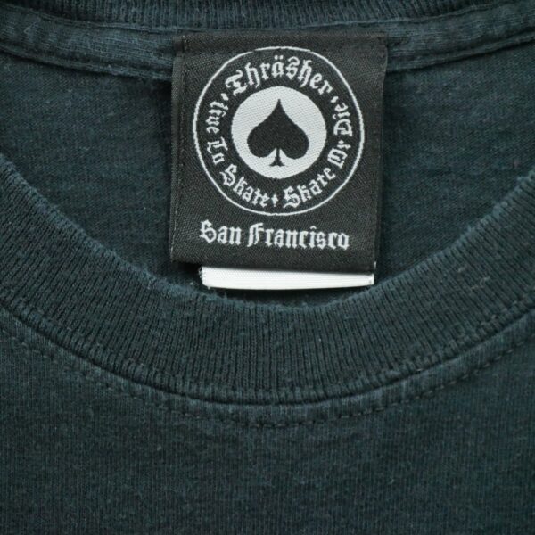 T shirt manches courtes homme noir Thrasher Motif imprime Col Rond