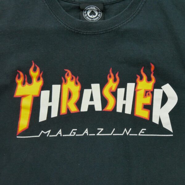 T shirt manches courtes homme noir Thrasher Motif imprime Col Rond