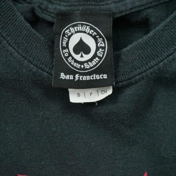 T shirt manches courtes homme noir Thrasher Motif imprime Col Rond