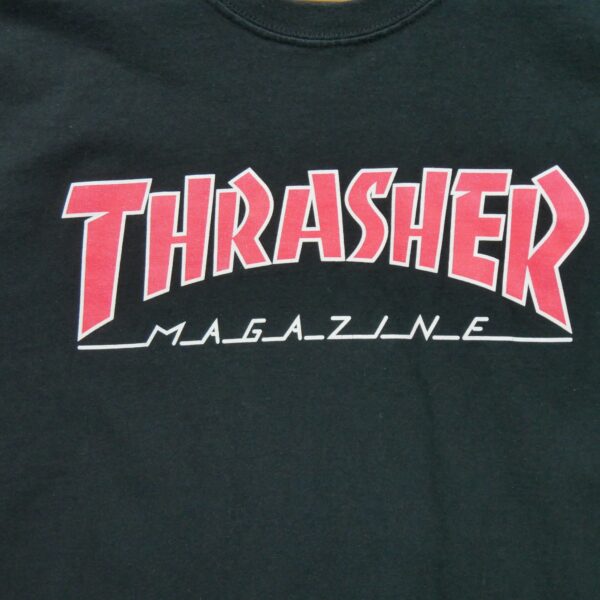 T shirt manches courtes homme noir Thrasher Motif imprime Col Rond