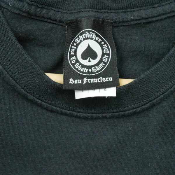 T shirt manches courtes homme noir Thrasher Motif imprime Col Rond