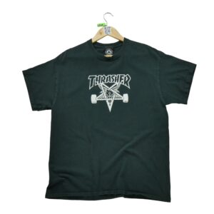 T shirt manches courtes homme noir Thrasher Motif imprime Col Rond