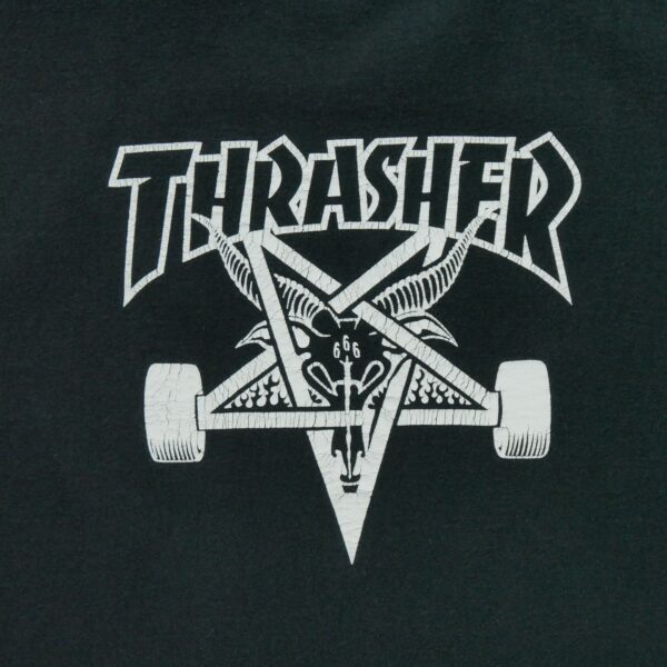 T shirt manches courtes homme noir Thrasher Motif imprime Col Rond