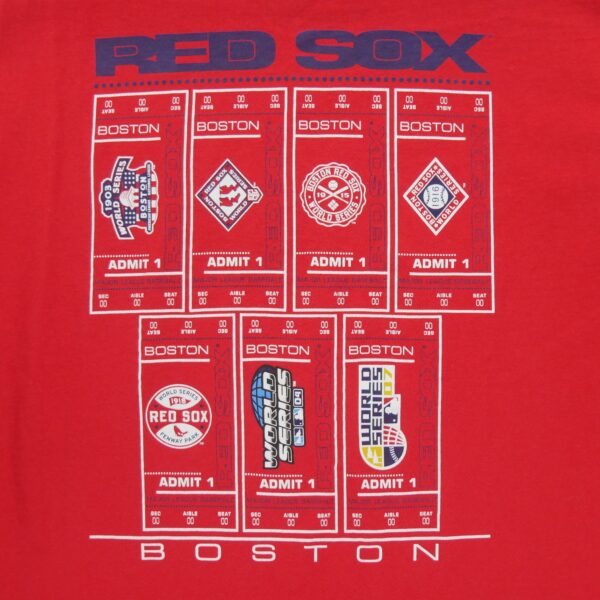 T shirt manches courtes homme rouge Majestic Motif imprime Col Rond Equipe Red Sox de Boston