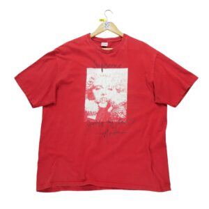 T shirt manches courtes homme rouge Supreme Motif imprime Col Rond