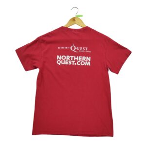 T shirt manches courtes homme rouge Vintage Motif imprime Col Rond