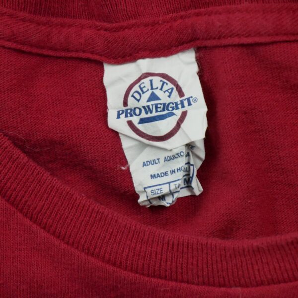 T shirt manches courtes homme rouge Vintage Motif imprime Col Rond