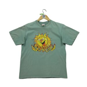 T shirt manches courtes homme vert Supreme Motif imprime Col Rond