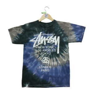 T shirt manches courtes homme violet Stussy Motif imprime Col Rond