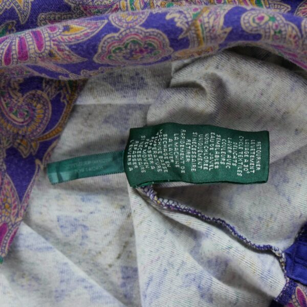 T shirt manches longues femme violet Polo Ralph Lauren Motif a motifs Col Rond