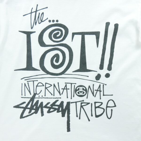 T shirt manches longues homme blanc Stussy Motif imprime Col Rond