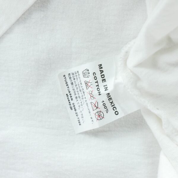 T shirt manches longues homme blanc Stussy Motif imprime Col Rond