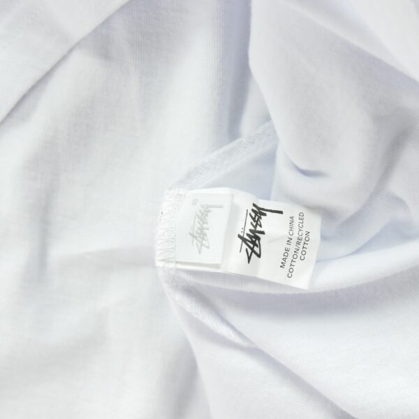 T shirt manches longues homme blanc Stussy Motif imprime Col Rond