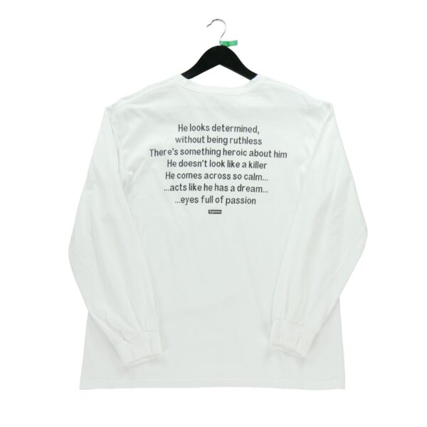 T shirt manches longues homme blanc Supreme Col Rond