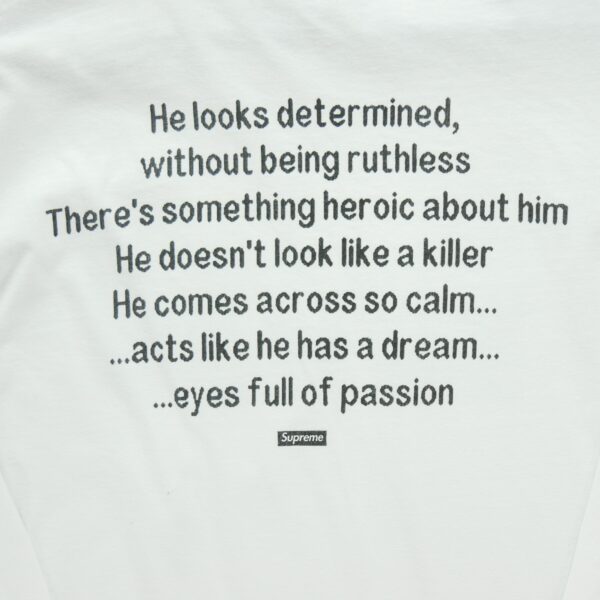 T shirt manches longues homme blanc Supreme Col Rond
