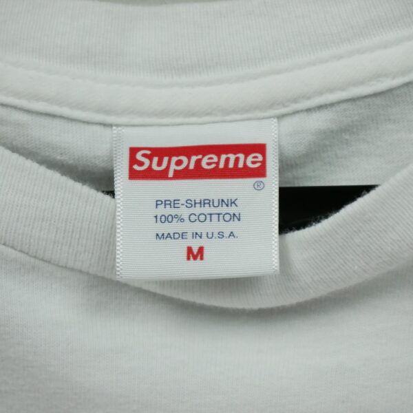 T shirt manches longues homme blanc Supreme Col Rond