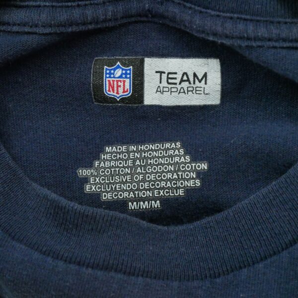 T shirt manches longues homme marine NFL Team Apparel Motif imprime Col Rond