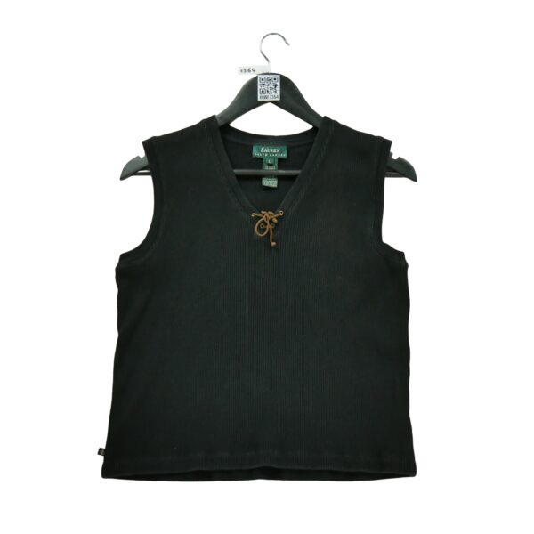 T shirt sans manches femme noir Polo Ralph Lauren Col V
