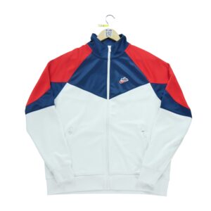 Veste de survetements homme manches longues blanc Nike Col Montant