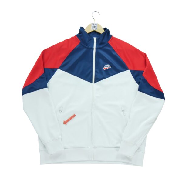 Veste de survetements homme manches longues blanc Nike Col Montant