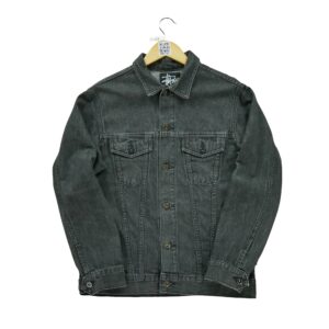 Veste en jean femme manches longues noir Stussy Motif en jeans Col Revert