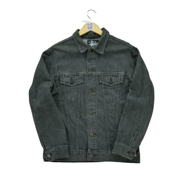 Veste en jean femme manches longues noir Stussy Motif en jeans Col Revert