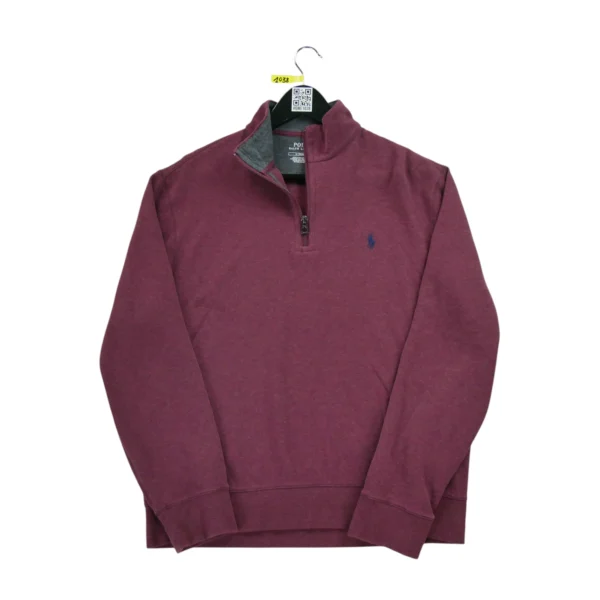 Pull Homme  demi-zippé Bordeaux