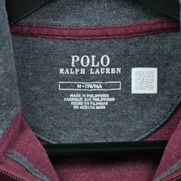 Pull Homme  demi-zippé Bordeaux – Image 7