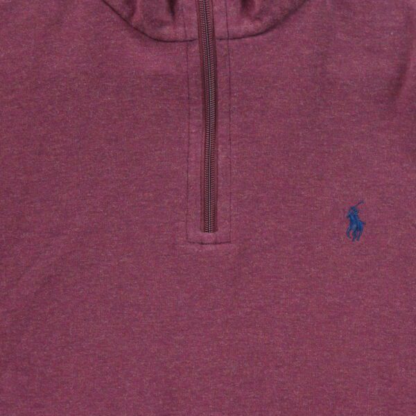 Pull Homme  demi-zippé Bordeaux – Image 3