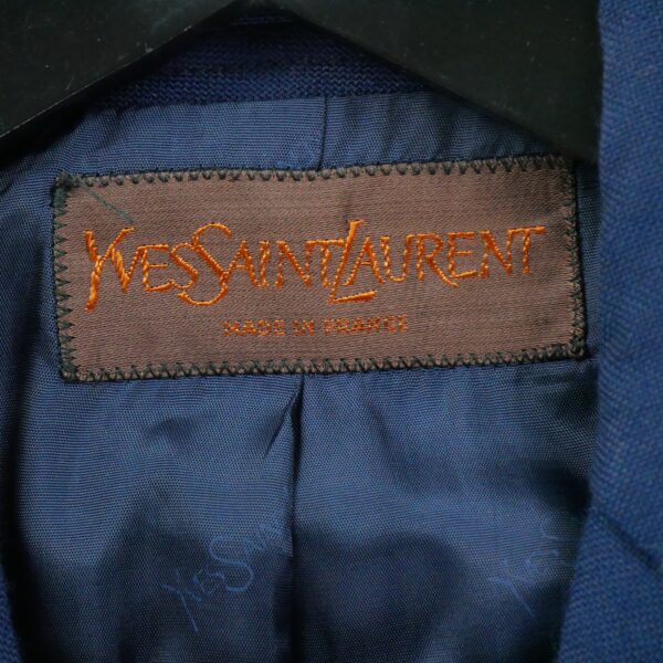 Blazer femme manches longues marine Yves Saint Laurent Col Revert