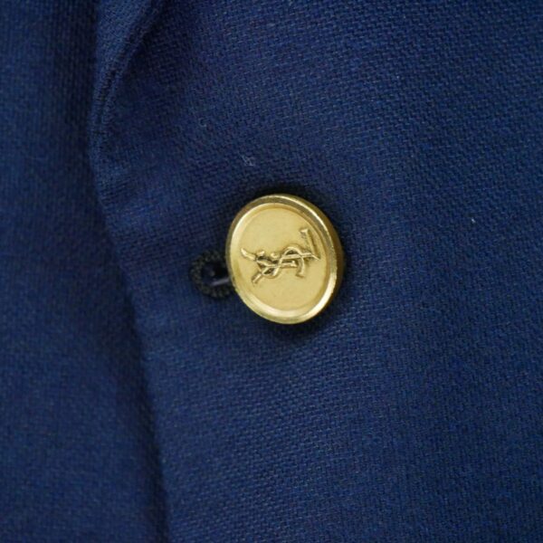 Blazer femme manches longues marine Yves Saint Laurent Col Revert