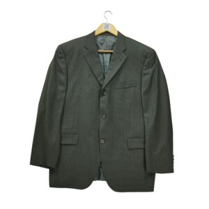 Blazer homme manches longues gris Burberry Motif a rayures Col Officier
