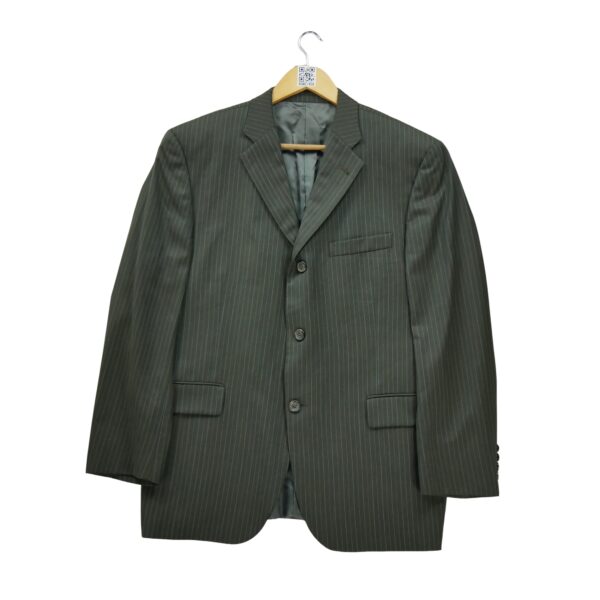 Blazer homme manches longues gris Burberry Motif a rayures Col Officier