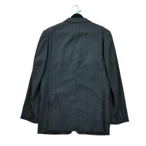 Blazer homme manches longues marine Versace Motif a rayures Col Officier